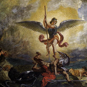 St. Michael battling satan